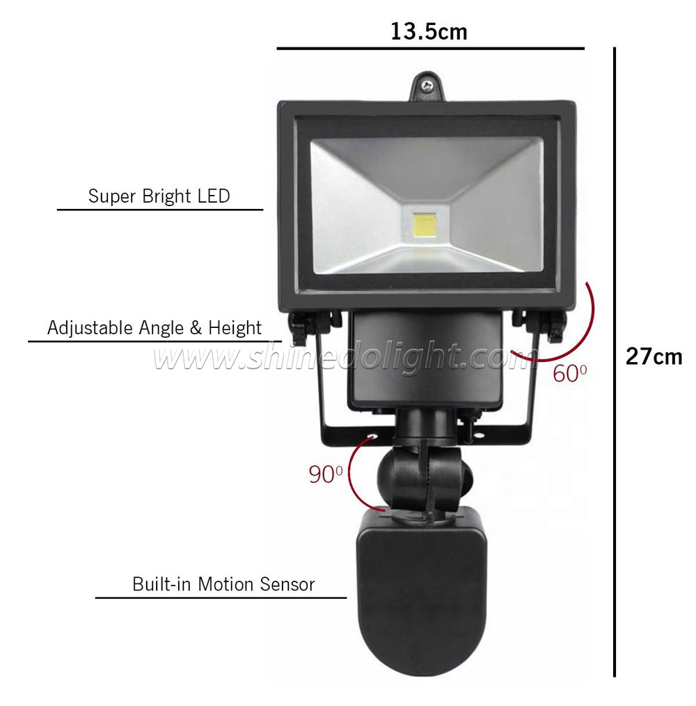 Wireless LED 3 Modes Sensor Solar Wall Lamp Outdoor Lighting Waterproof Solar Flood Lamp SD-SSE16C