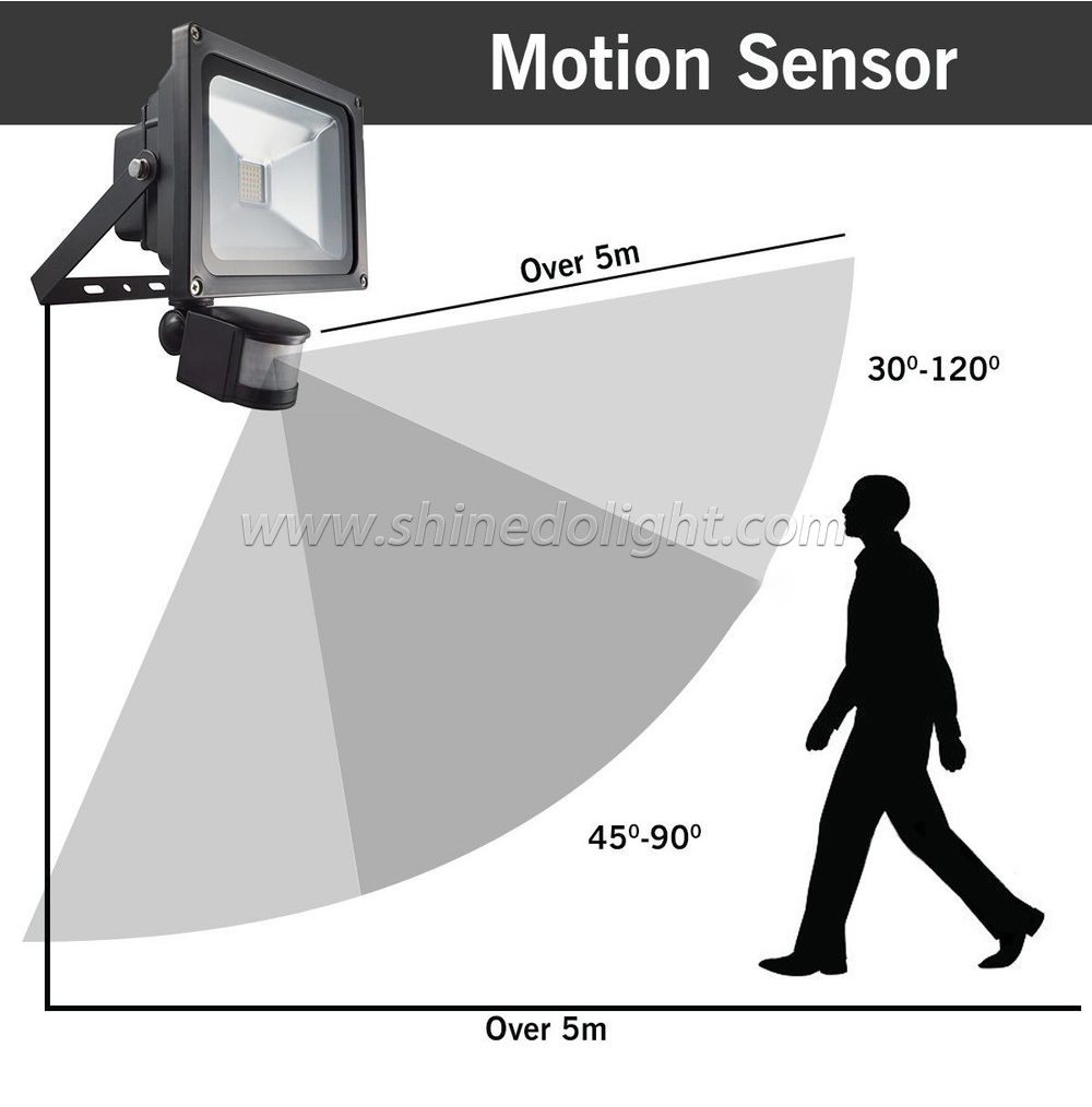 Wireless LED 3 Modes Sensor Solar Wall Lamp Outdoor Lighting Waterproof Solar Flood Lamp SD-SSE16C