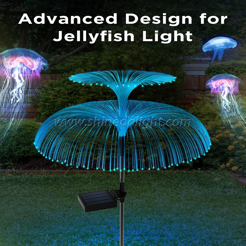 Solar Garden Double head Jellyfish light Unique double layer jellyfish wider area lighting used for garden decorative lighting SD-SL987