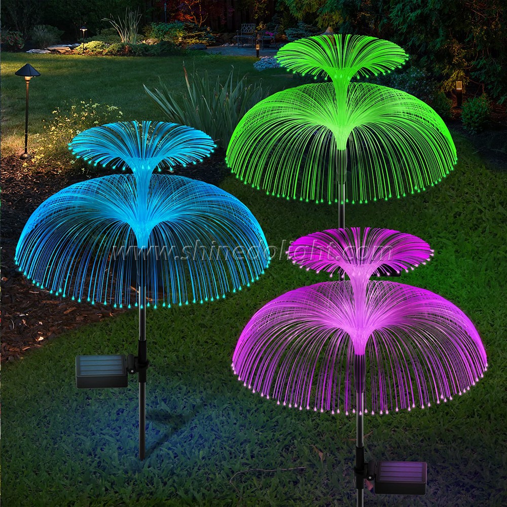 Solar Garden Double head Jellyfish light Unique double layer jellyfish wider area lighting used for garden decorative lighting SD-SL987