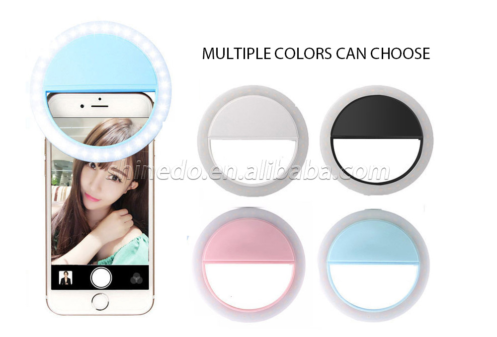 Clip On Highlight LED Make Up Smartphone Selfie Ring Light For Cell Phone SD-SL061