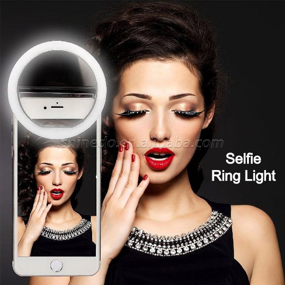 Clip On Highlight LED Make Up Smartphone Selfie Ring Light For Cell Phone SD-SL061