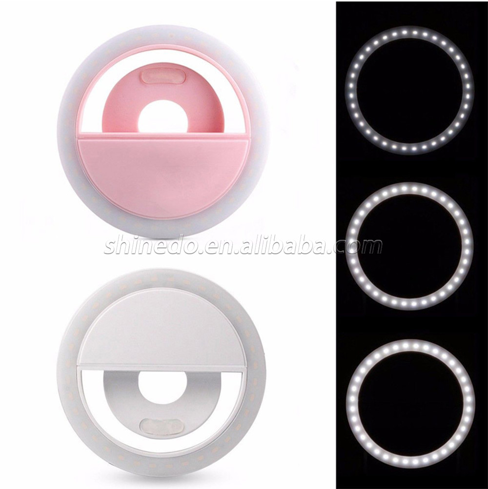 Clip On Highlight LED Make Up Smartphone Selfie Ring Light For Cell Phone SD-SL061