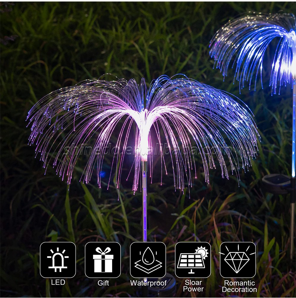 Solar Garden Lights Outdoor Decorative 7 Color Changing Solar Flower Lights Jellyfish Decor, Fireworks Landscape Light SD-SL794