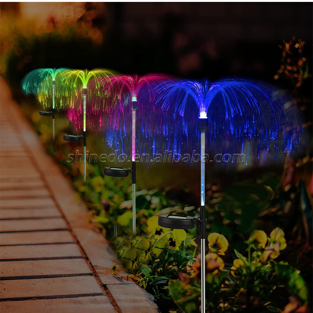 Solar Garden Lights Outdoor Decorative 7 Color Changing Solar Flower Lights Jellyfish Decor, Fireworks Landscape Light SD-SL794