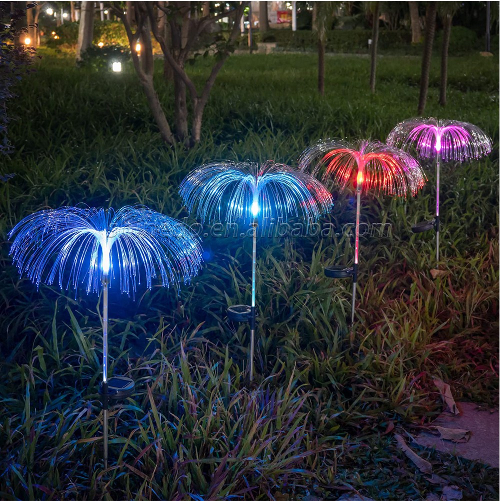 Solar Garden Lights Outdoor Decorative 7 Color Changing Solar Flower Lights Jellyfish Decor, Fireworks Landscape Light SD-SL794