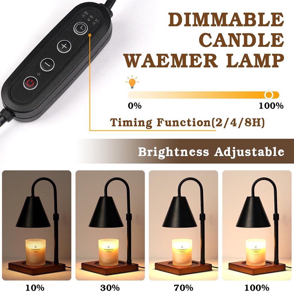Modern Candle Warmer Lamp Metal Wax Burner Melting Wax Lamp 220V Simple Table Lamp Fragrance Light SD-SL1132