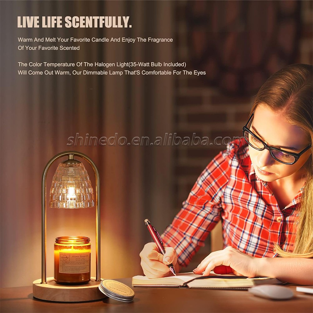 No Flame Electric Dimmable Candle Warmer Candle Heating Lamp Creative Aromatherapy Room SD-SL1146 Table Bedside Decor