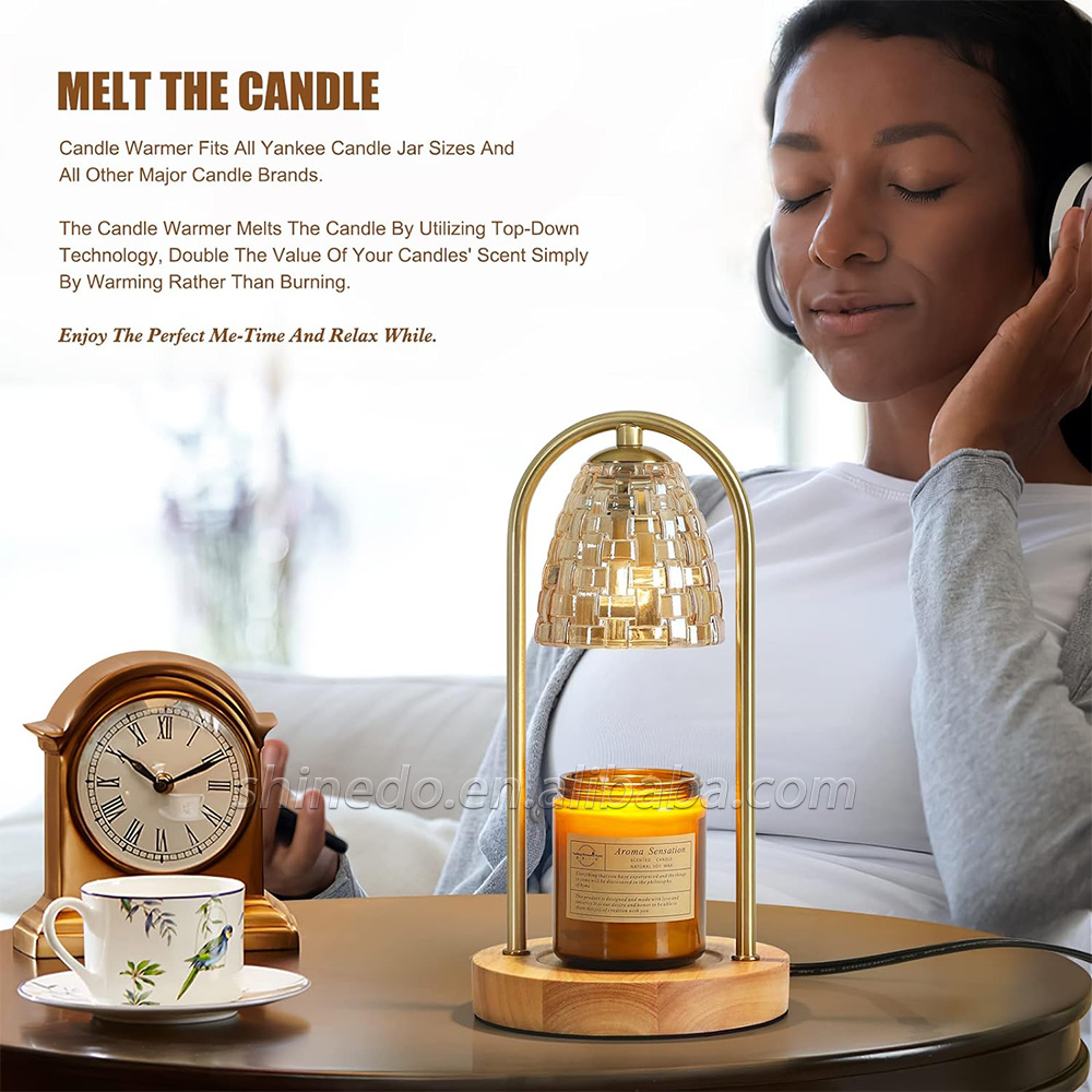 No Flame Electric Dimmable Candle Warmer Candle Heating Lamp Creative Aromatherapy Room SD-SL1146 Table Bedside Decor