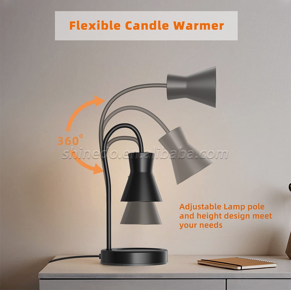 Electric Candle Warming Lamp Retro Candle Melt Warmer Light Safe Wax Melting Lamp Dimming Timer SD-SL1177