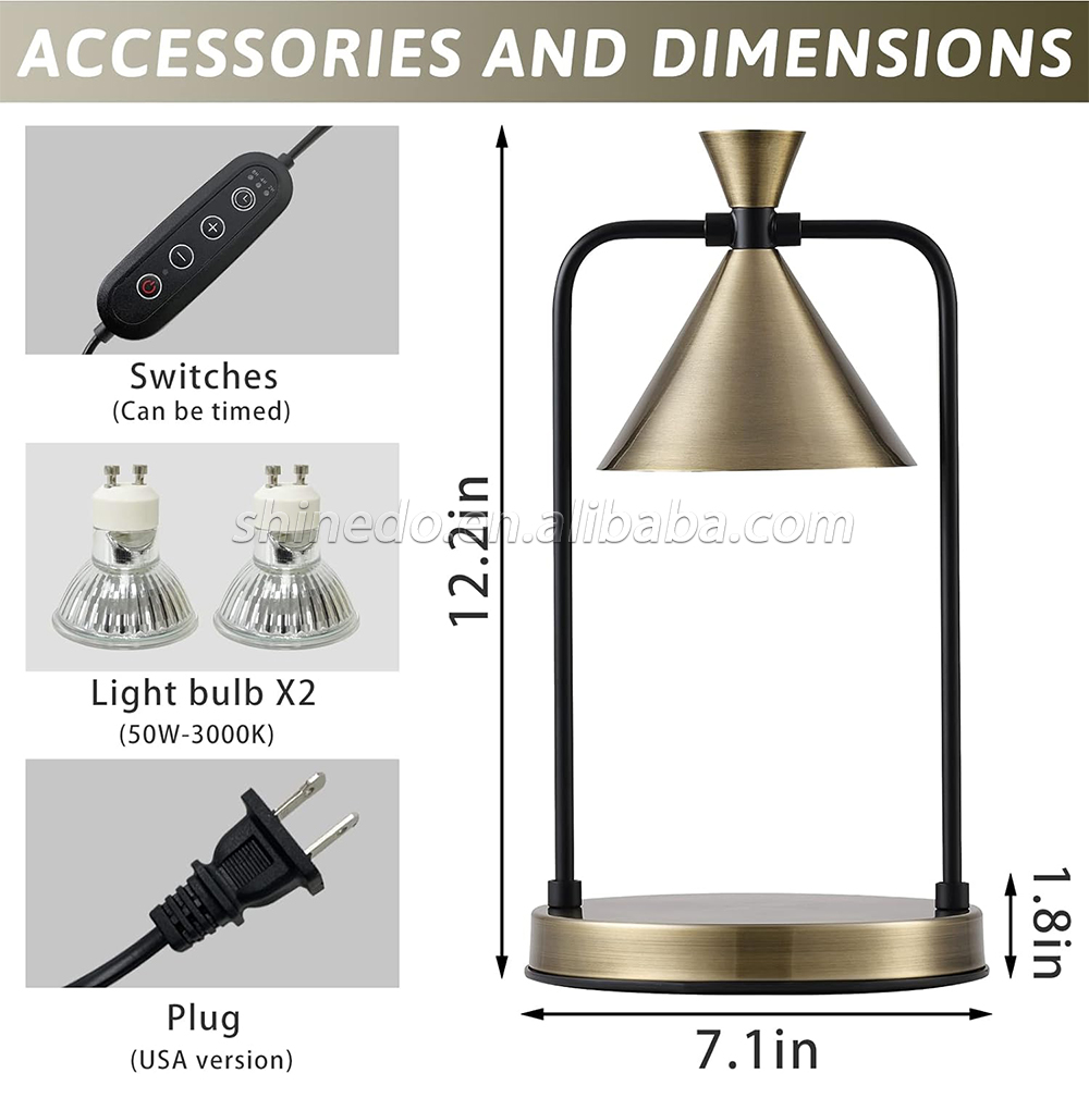 Timer Switch Candle Warmer Lantern Candle Melting Waxing Burner Aromatherapy Table Lamp SD-SL1196