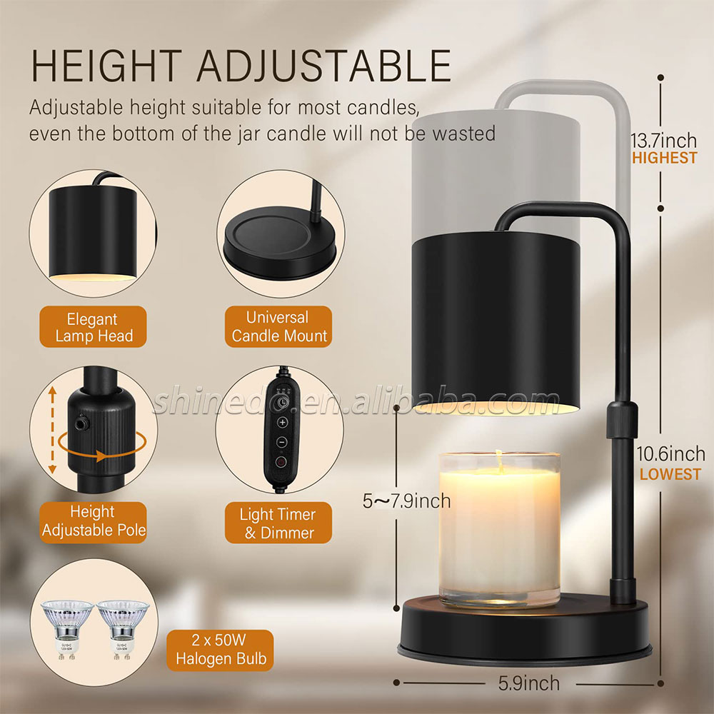 Electric Candle Melting Table Lamp Retro Candle Heating Lamp Safe Candle Warmer Light Dimming Switch SD-SL1123