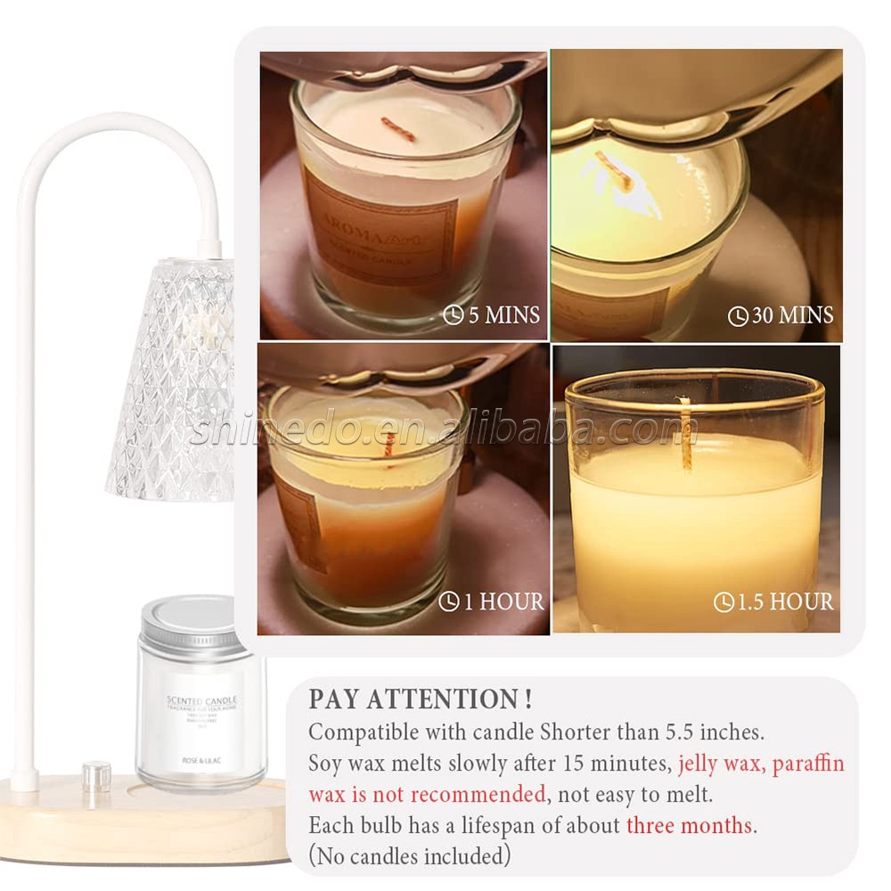 Candle Warmer Electric Lamp Lantern Candle Melting Waxing Burner Aromatherapy Lamp Table Lamp For Spa Club SD-SL1111