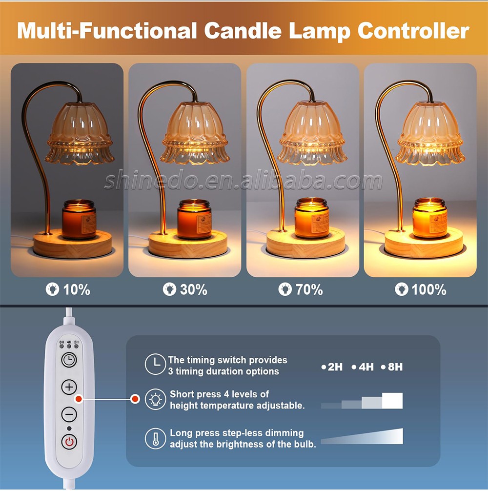 Candle Warmer Lamp Vintage Crystal Candle Wax Warmer Light Warmer for Home Decoration SD-SL1140