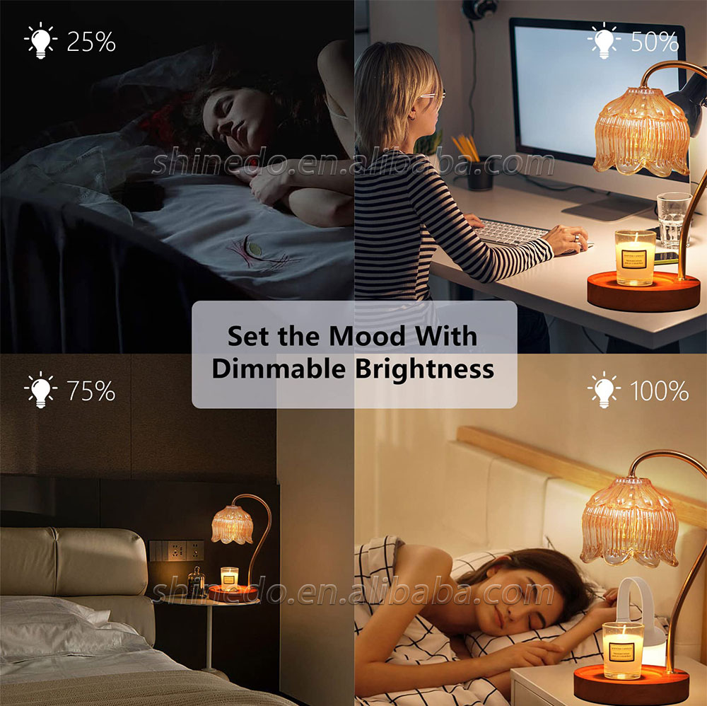 Unique Candle Warmer Lamp Multi-functional Table Lamp USB Charging candle Warmer Lamp Dimmable Tmer For Bedroom And Study SD-SL1171