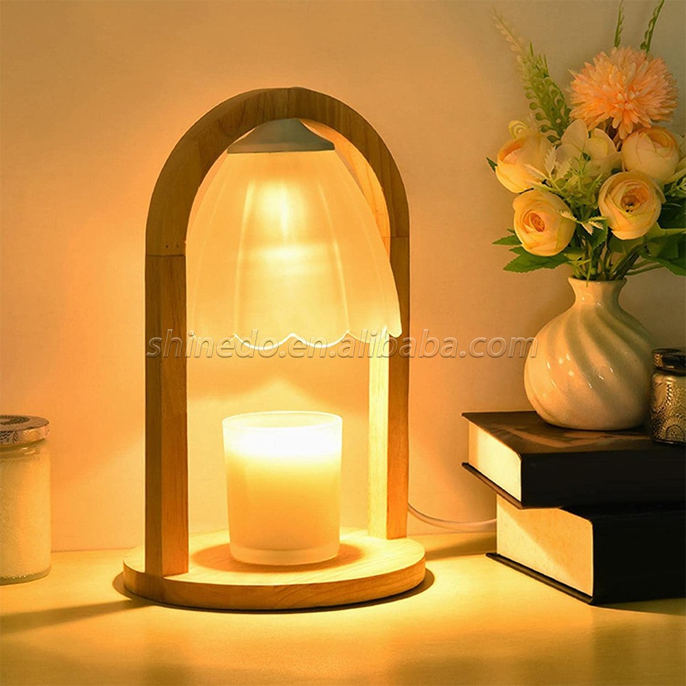 Solid Wood Candle Warmer Lamp Wax Melting Bedside Tables for the Bedroom Aromatherapy Lamp Indoor Decorations Night Light SD-SL1141