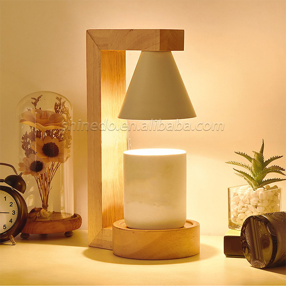 Candle Warmer Lamp Aromatherapy Wax Table Bedroom Wood Nordic Melting Timing Indoor Lighting Lights SD-SL1144
