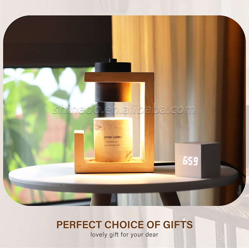 Candle Warmer Lamp Aromatherapy Wax Table Bedroom Wood Nordic Melting Timing Indoor Lighting Lights SD-SL1145