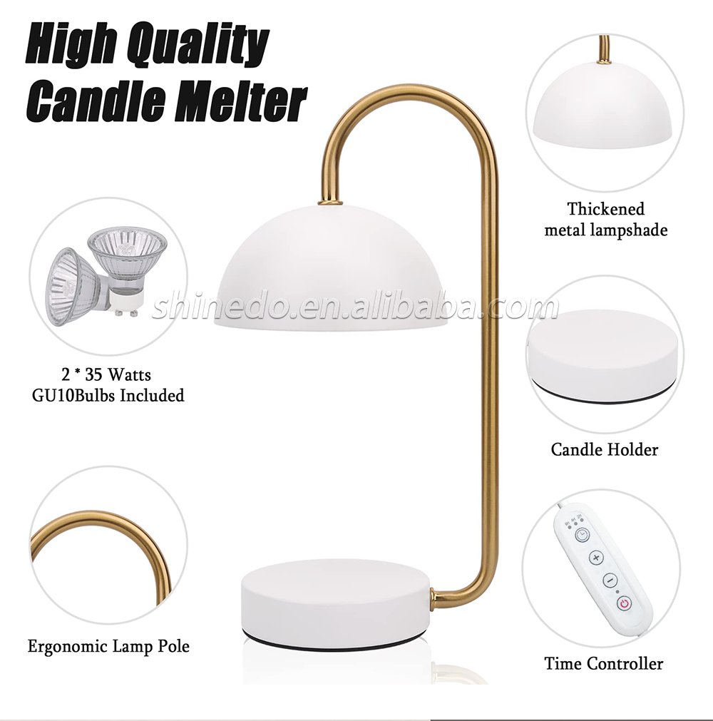Electric Fragrance Candle Warmer with Timer Dimmer for Home Decor Wax Melt SD-SL1147