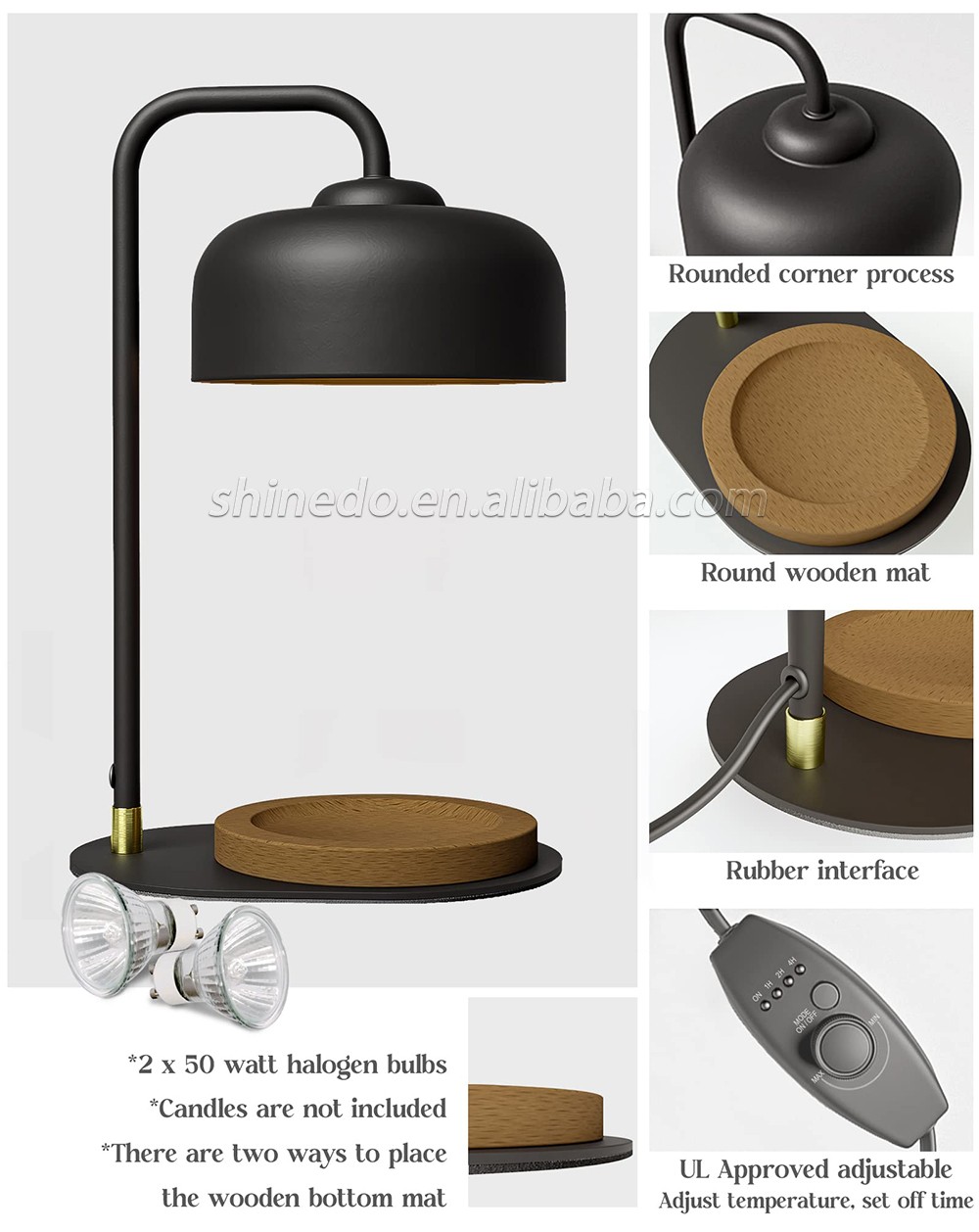 Wax Melt Burner Table Lamp Nordic Candle Warmer Lamp Timer Holiday Gifts Lamps Bedside Bedroom Indoor Lighting SD-SL1185