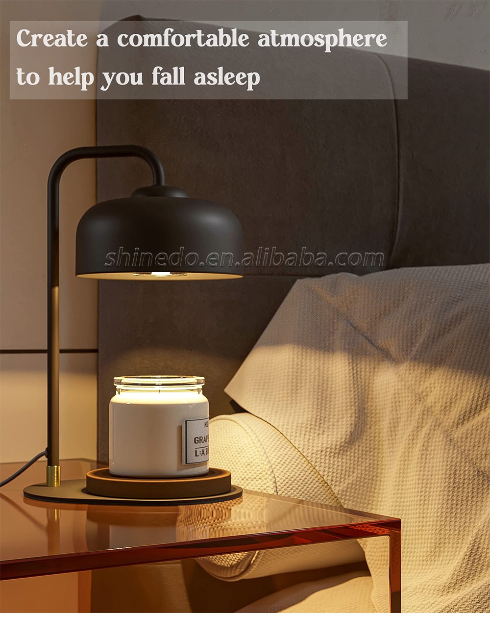 Wax Melt Burner Table Lamp Nordic Candle Warmer Lamp Timer Holiday Gifts Lamps Bedside Bedroom Indoor Lighting SD-SL1185