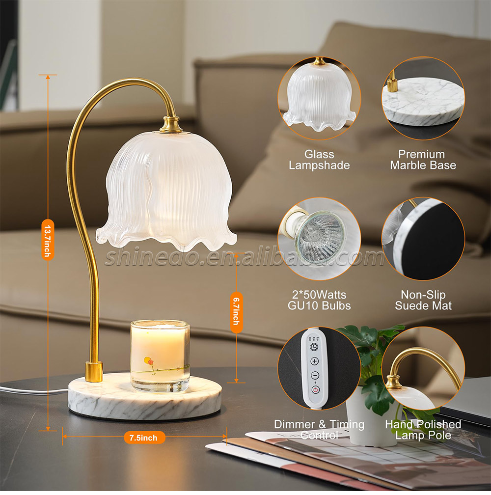 Led Table Light Candle Warmer 220V LED Lamp Dimming Aromatherapy Lamp for Bedroom Bedhead Home Decor Lighting Gift for Mom Girl SD-SL1251