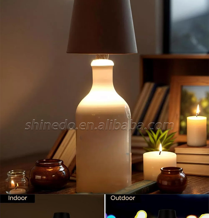Portable Dimming Bar Night Lamp Rechargeable Led Table Lamp Touch Control Wine Wireless Bottle Lamp SD-SR028