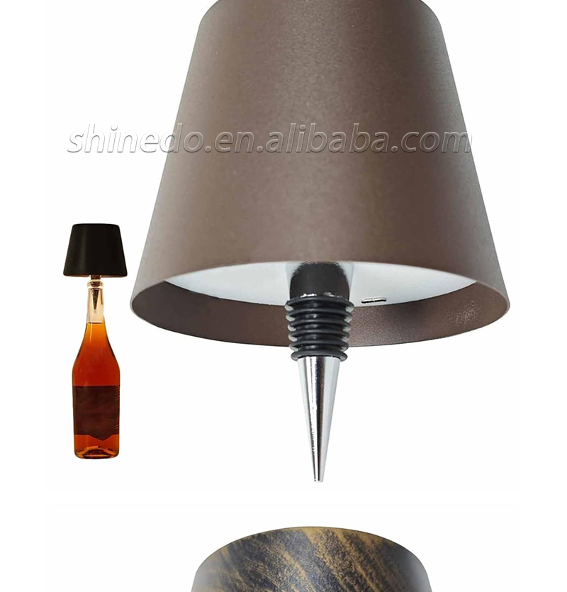 Portable Dimming Bar Night Lamp Rechargeable Led Table Lamp Touch Control Wine Wireless Bottle Lamp SD-SR028