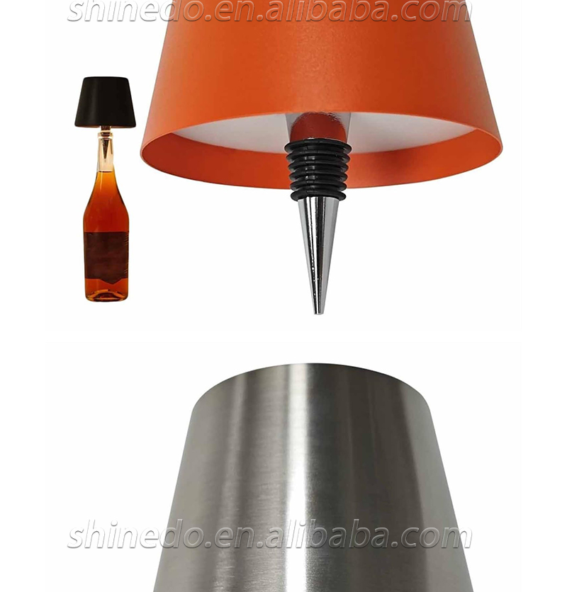 Portable Dimming Bar Night Lamp Rechargeable Led Table Lamp Touch Control Wine Wireless Bottle Lamp SD-SR028