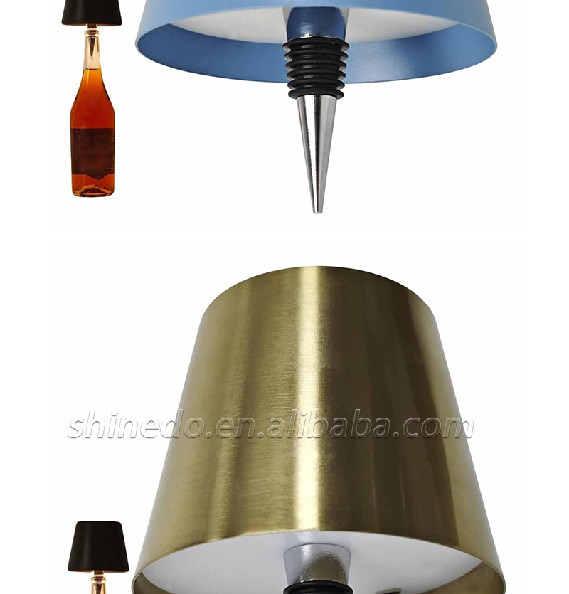 Portable Dimming Bar Night Lamp Rechargeable Led Table Lamp Touch Control Wine Wireless Bottle Lamp SD-SR028