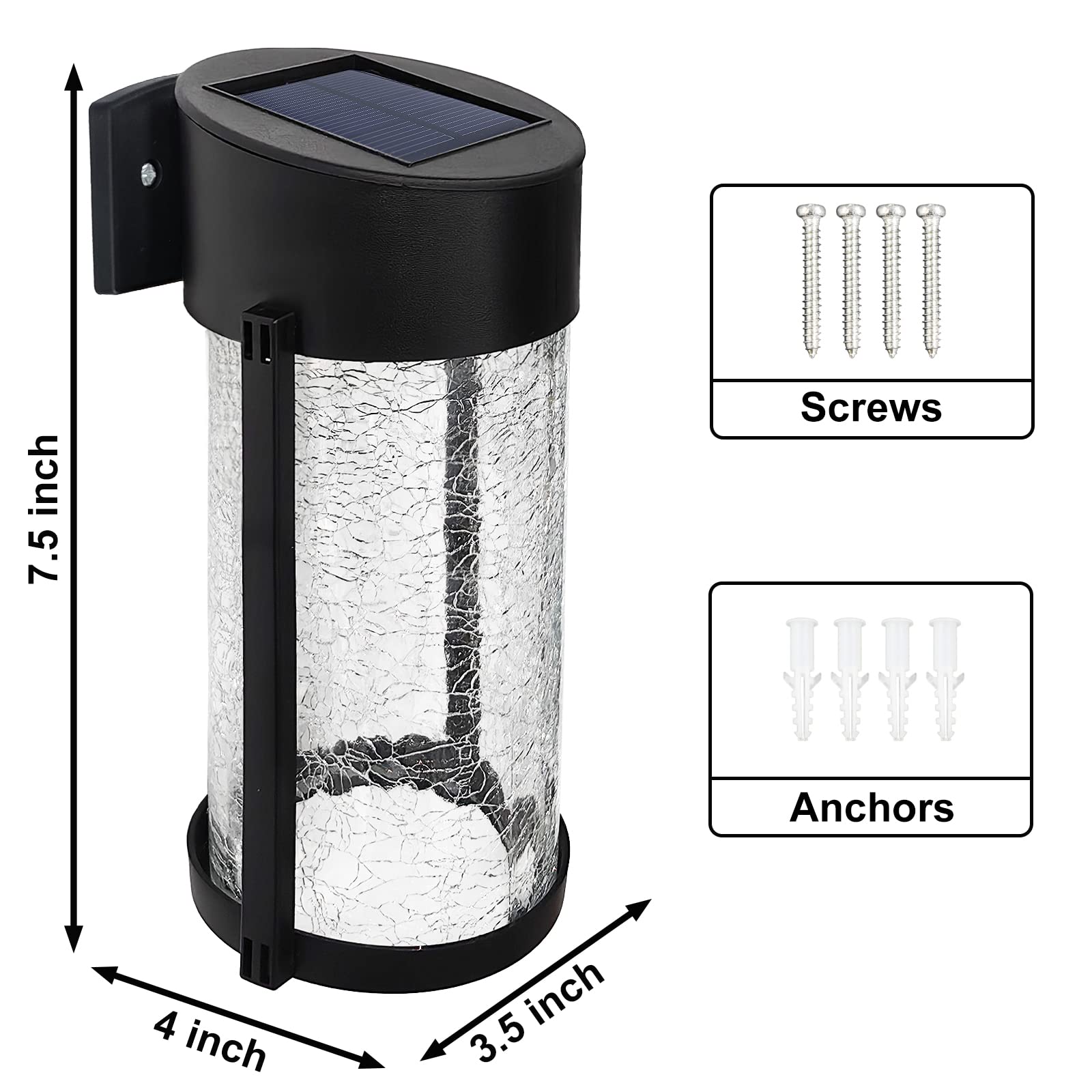 Solar Powered LED Cracked Wall Hanging Light Outdoor Landscape Glass Bottle lamp Christmas Decoration Lights Solar Garden Light SD-SL1912