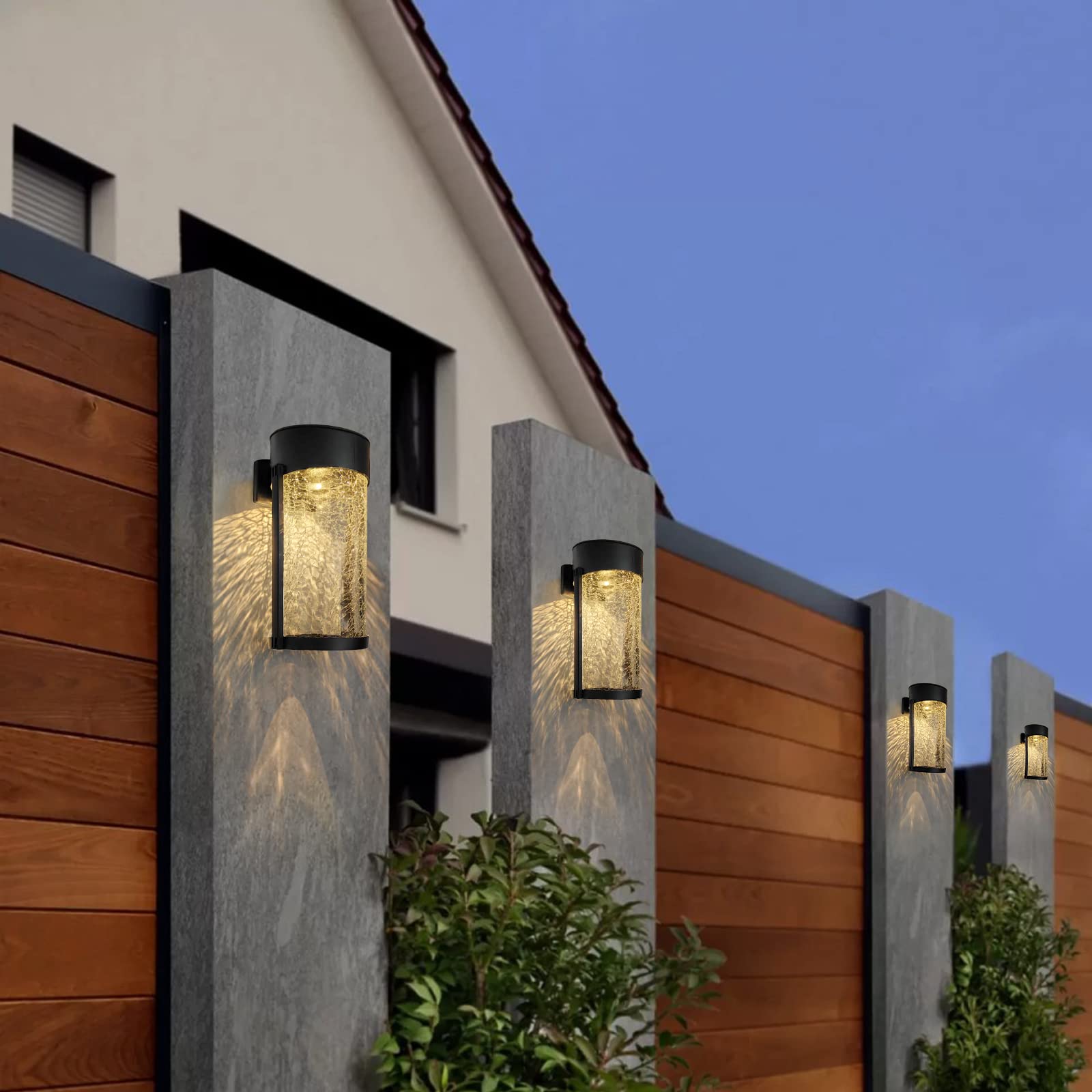 Solar Powered LED Cracked Wall Hanging Light Outdoor Landscape Glass Bottle lamp Christmas Decoration Lights Solar Garden Light SD-SL1912