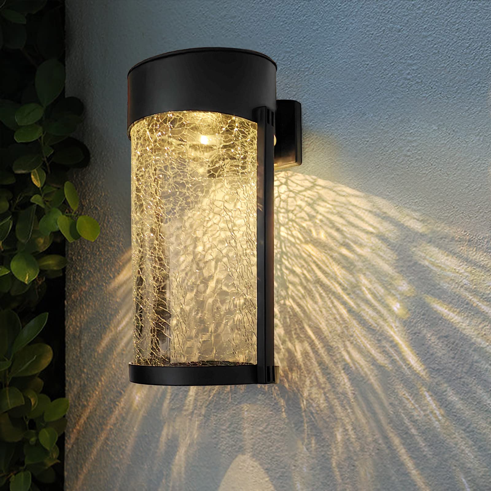 Solar Powered LED Cracked Wall Hanging Light Outdoor Landscape Glass Bottle lamp Christmas Decoration Lights Solar Garden Light SD-SL1912