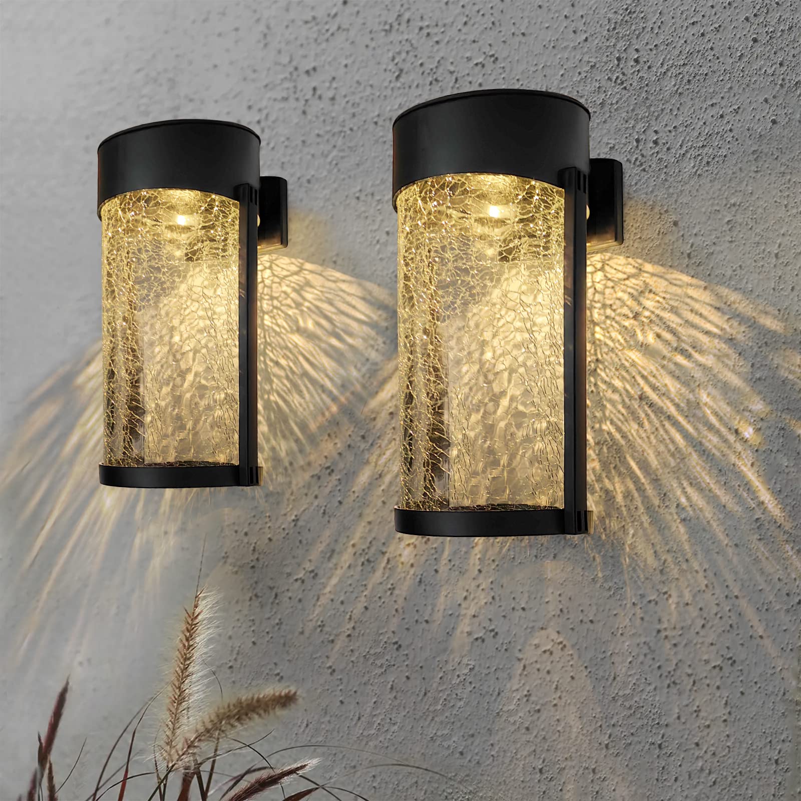 Solar Powered LED Cracked Wall Hanging Light Outdoor Landscape Glass Bottle lamp Christmas Decoration Lights Solar Garden Light SD-SL1912