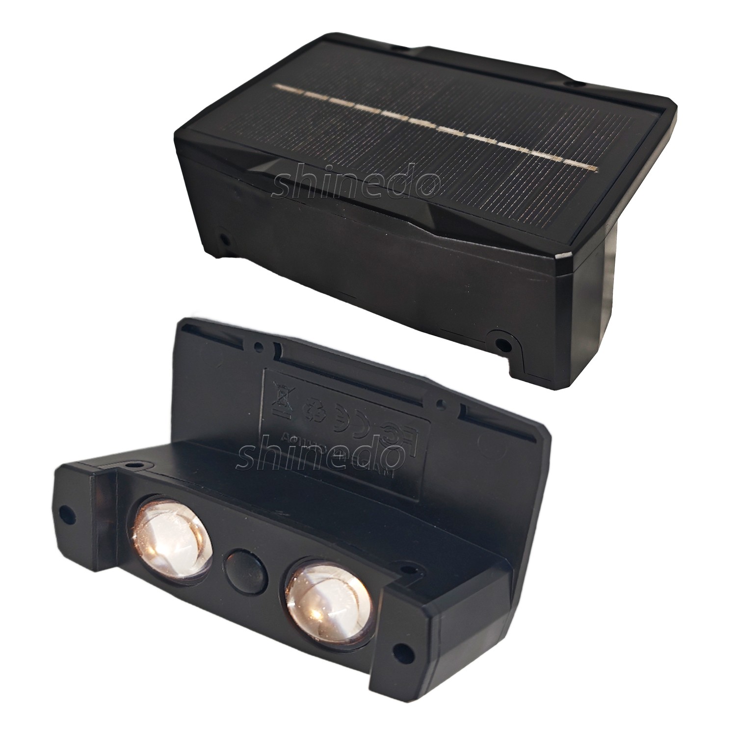 Waterproof Deck Black Garden Solar Step Lights Ip65 Landscape Outdoor Patio Wall Lamp Luminous Lighting Rgb Led Wall Light Fence SD-SL1714