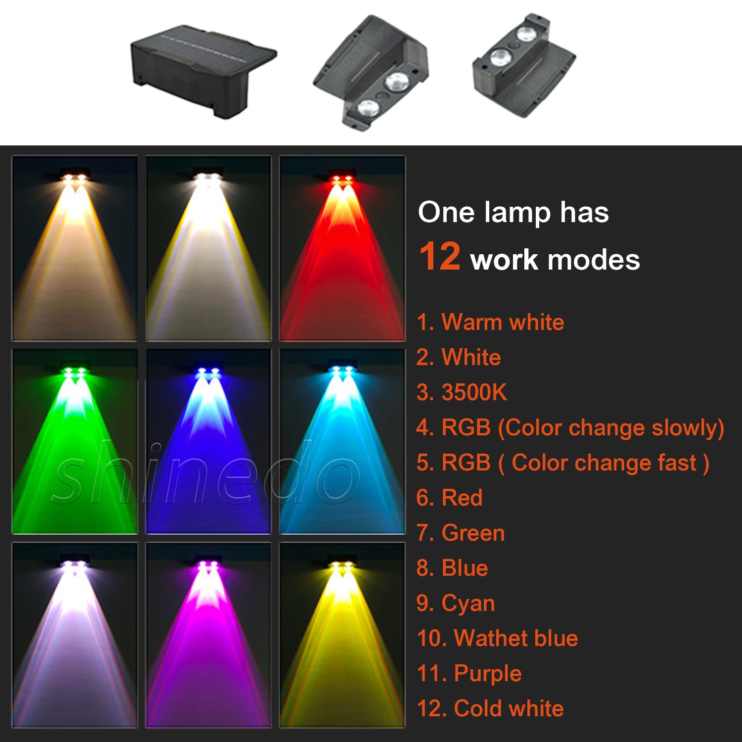 Waterproof Deck Black Garden Solar Step Lights Ip65 Landscape Outdoor Patio Wall Lamp Luminous Lighting Rgb Led Wall Light Fence SD-SL1714