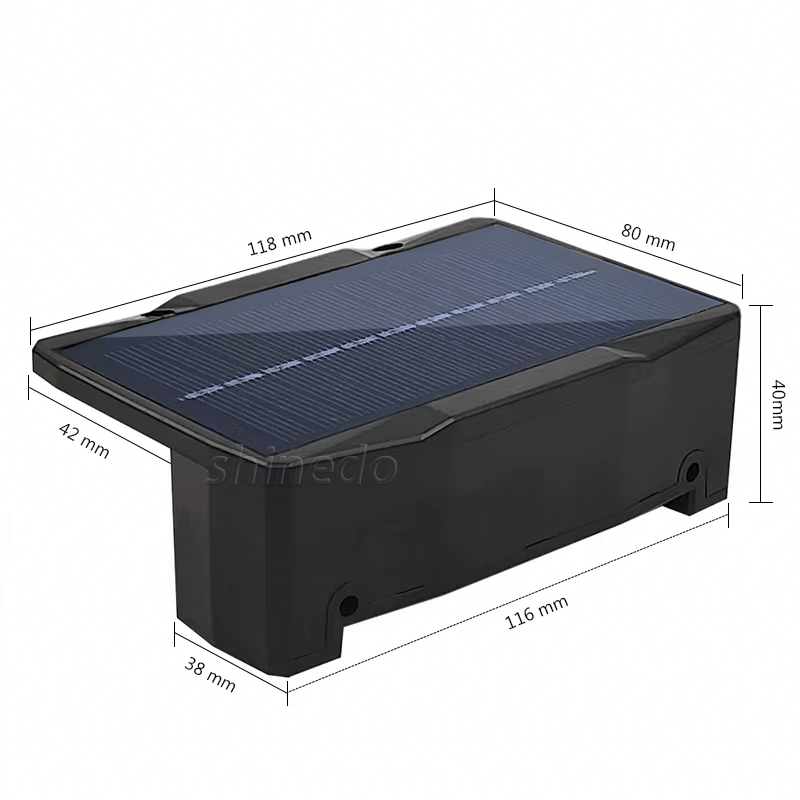 Waterproof Deck Black Garden Solar Step Lights Ip65 Landscape Outdoor Patio Wall Lamp Luminous Lighting Rgb Led Wall Light Fence SD-SL1714