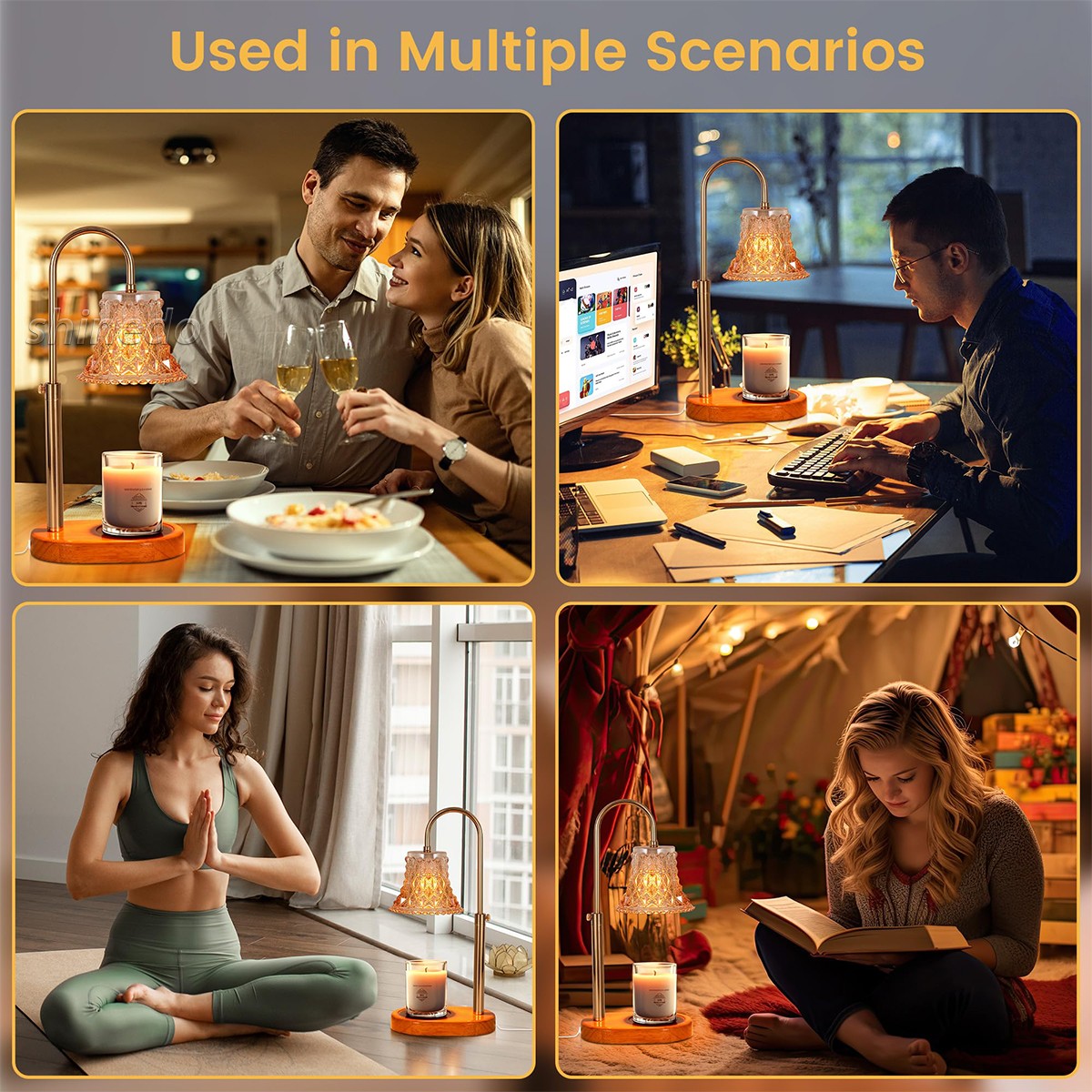 Bedroom bedside Romantic candles can be timed dimming atmosphere light night aromatherapy candle warmer lamp SD-SL1818