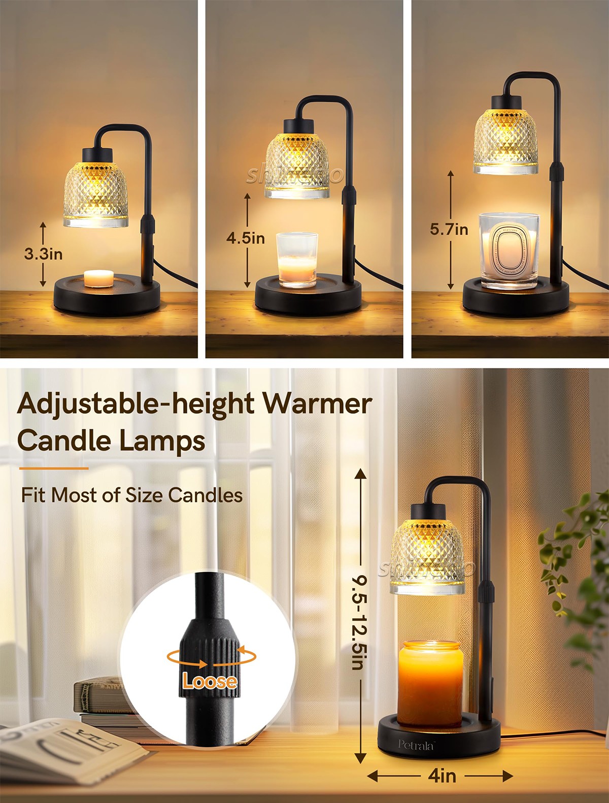 Crystal glass shell modulating aromatherapy light night lighting wax candle aromatherapy light  SD-SL1820