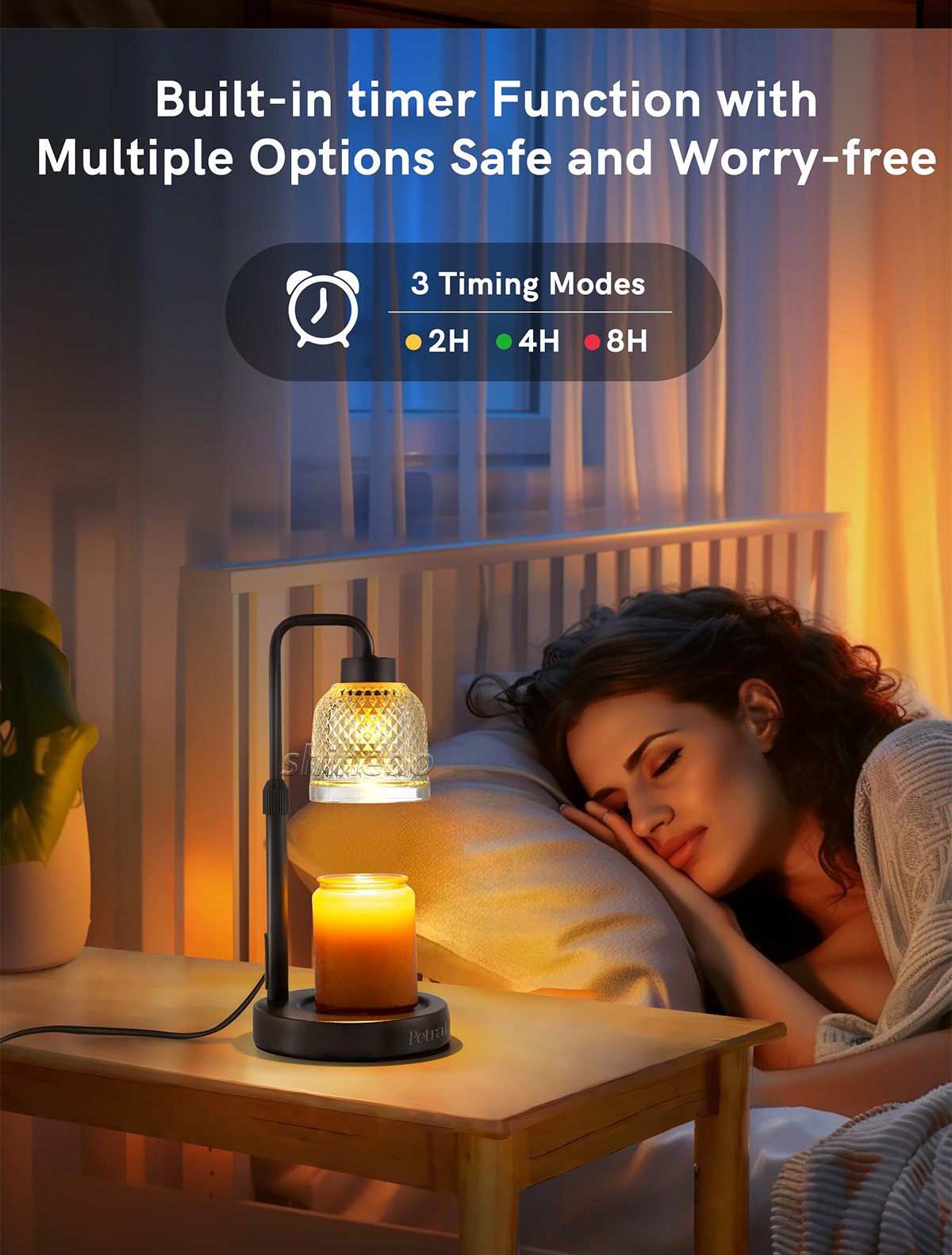 Crystal glass shell modulating aromatherapy light night lighting wax candle aromatherapy light  SD-SL1820
