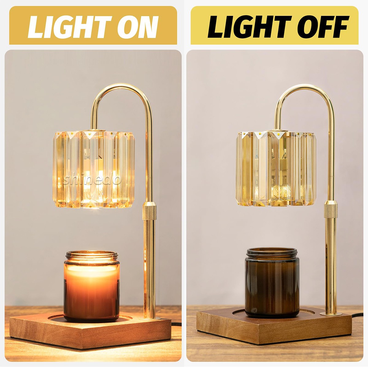 Adjustable height crystal wax melting lamp timing switch diffused fragrance-free candle light night light SD-SL1823
