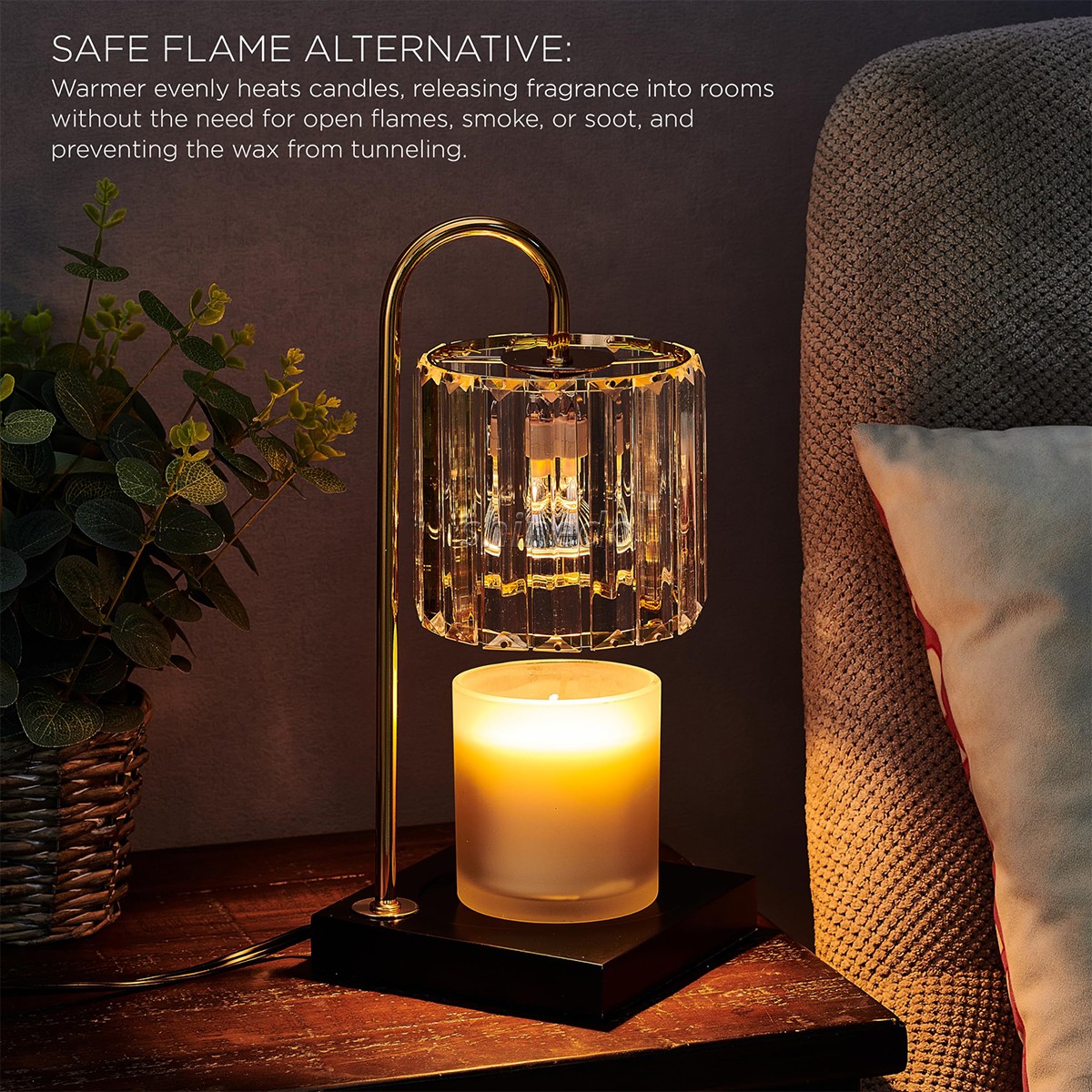 Adjustable height crystal wax melting lamp timing switch diffused fragrance-free candle light night light SD-SL1823