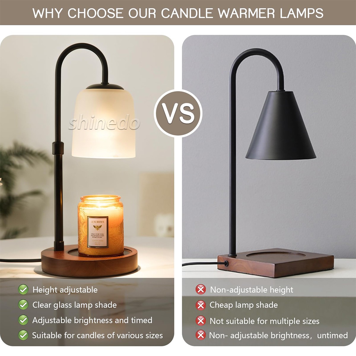 Bedroom aromatherapy light Romantic dimmable bedside light Gift Perfumed flame free melt wax light candle warmer lamp SD-SL1840