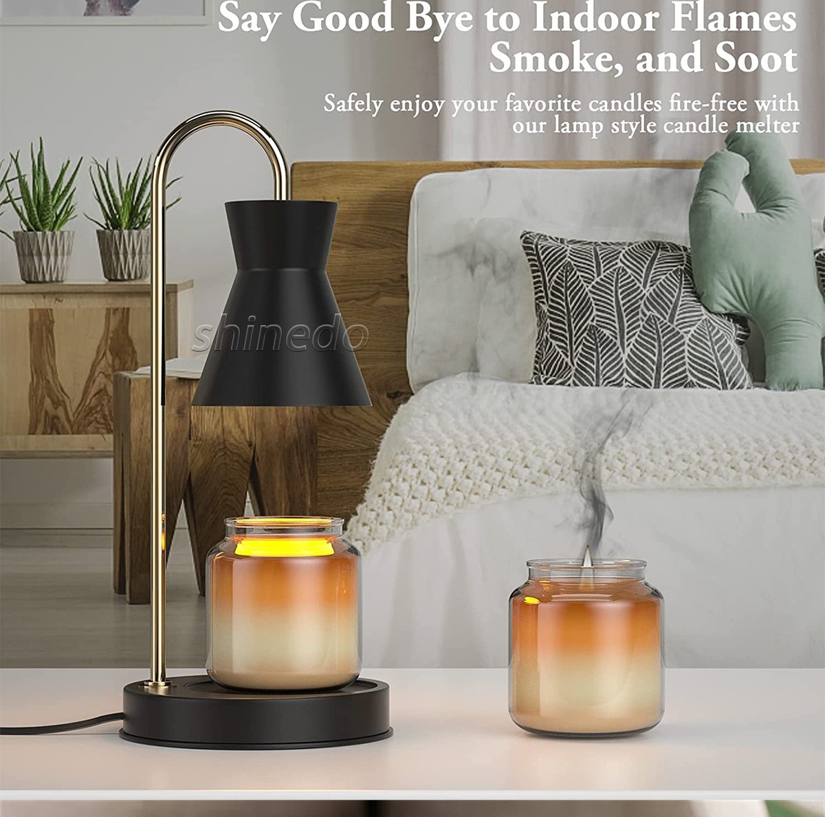 Melt wax lamp indoor creative aromatherapy candle bedroom fragrance light luxury dimming with hand gift candle warmer lamp SD-SL1843