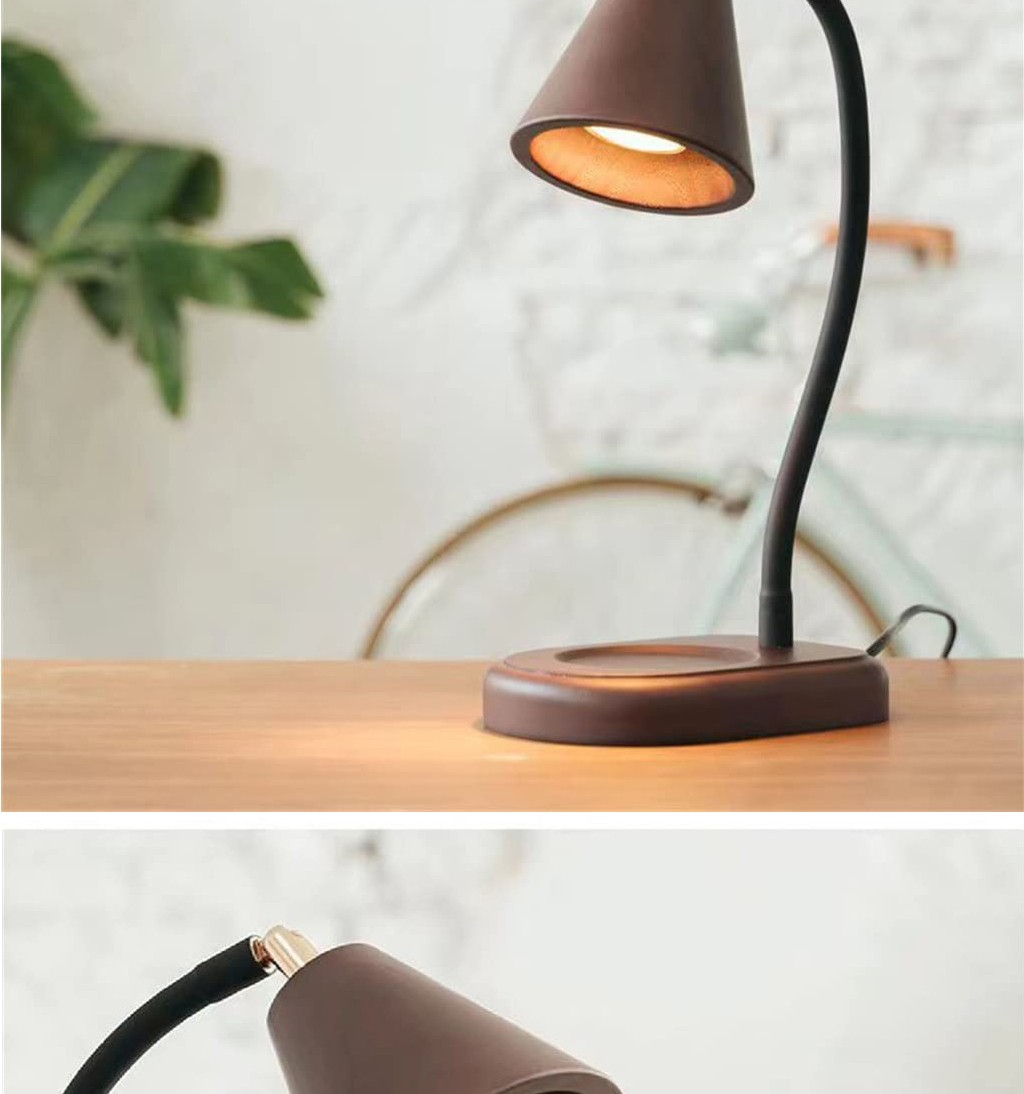 Retro adjustable aromatherapy wax melt lamp Bedroom headboard wooden nightlight candle warmer lamp SD-SL1855