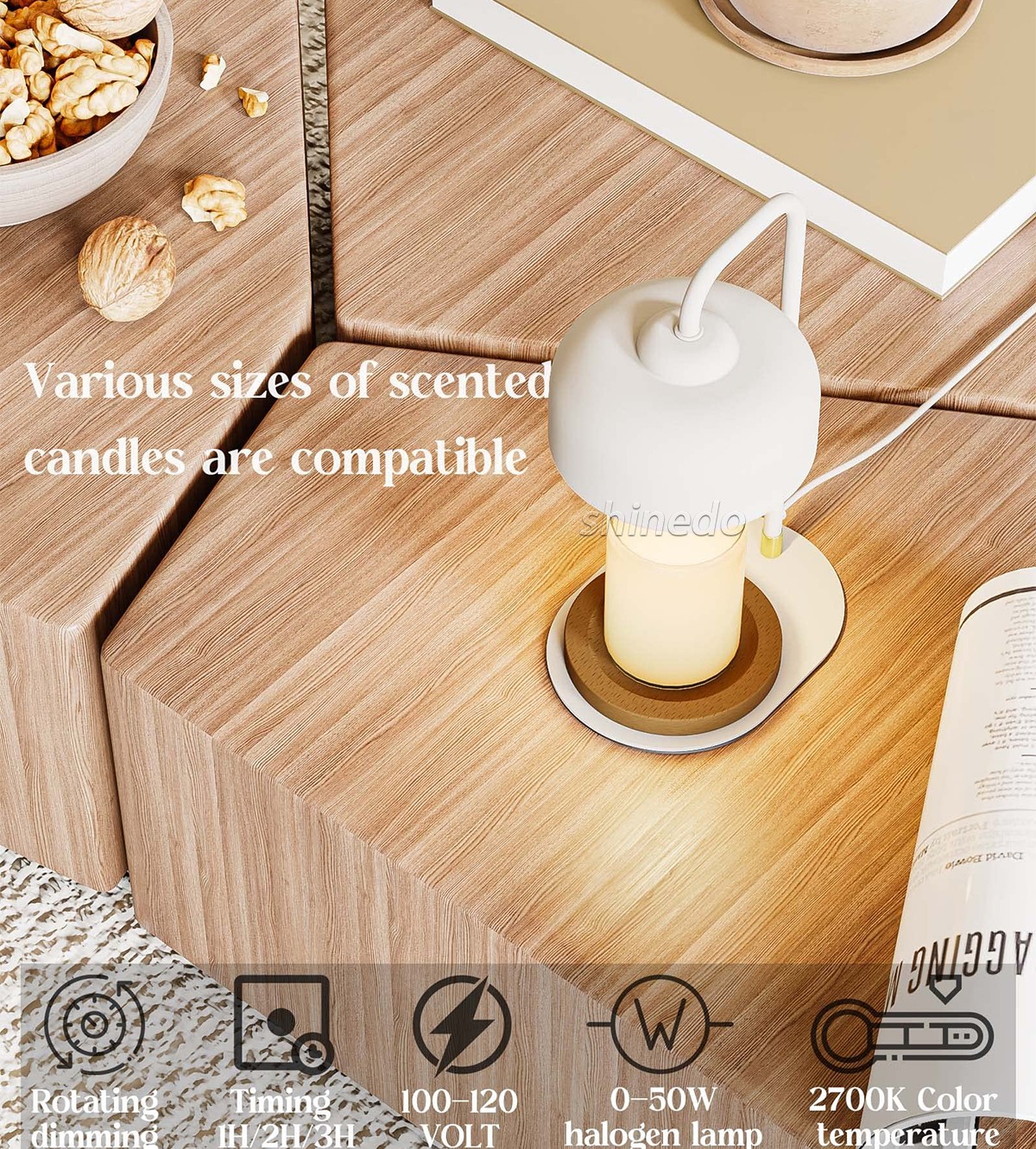 Simple melt wax aromatherapy candlestick light Aromatherapy candle light decoration candle warmer light SD-SL1856