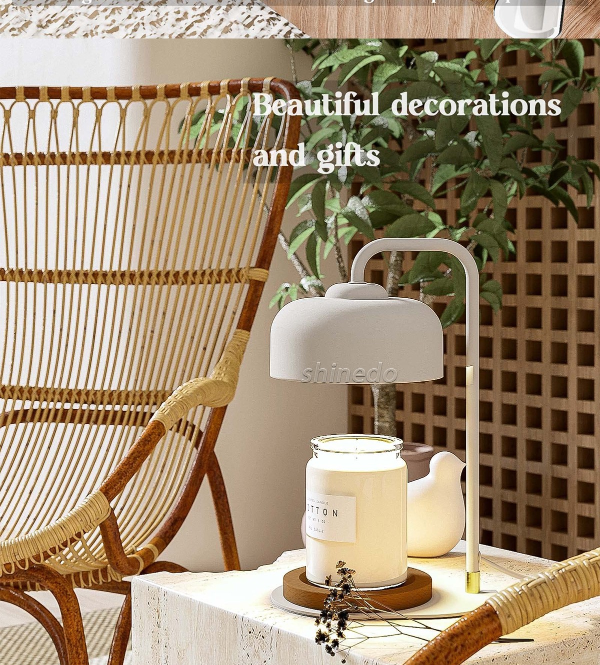 Simple melt wax aromatherapy candlestick light Aromatherapy candle light decoration candle warmer light SD-SL1856
