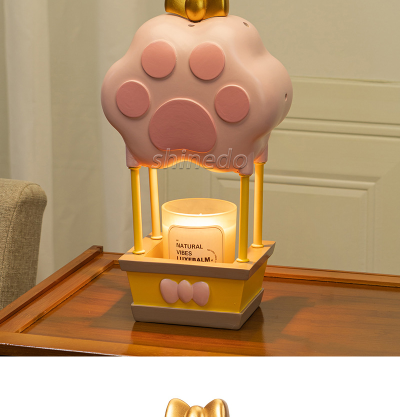 Cute cat claws no fire time to lighten the bedside table non-fire home aromatherapy lamp candle warmer lamp SD-SL1861