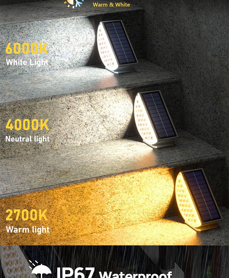 Stair treads Solar outdoor waterproof garden step aisle light induction lighting walk light SD-SL1724