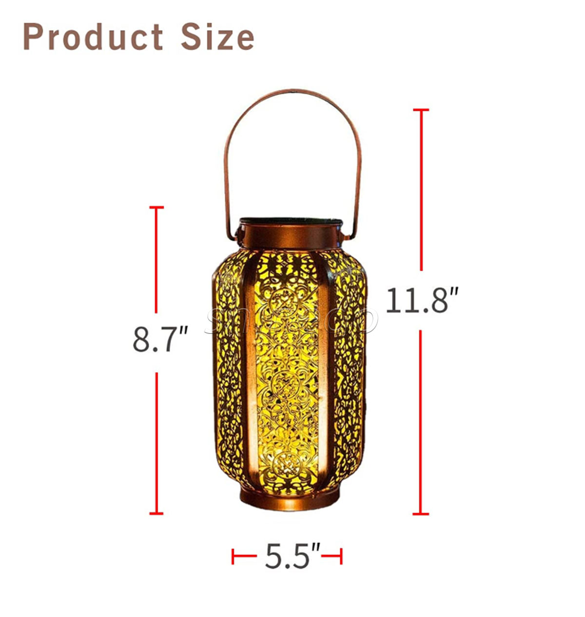 Solar outdoor iron cutout animal projection lantern Garden art light butterfly landscape decorative light SD-SL1766
